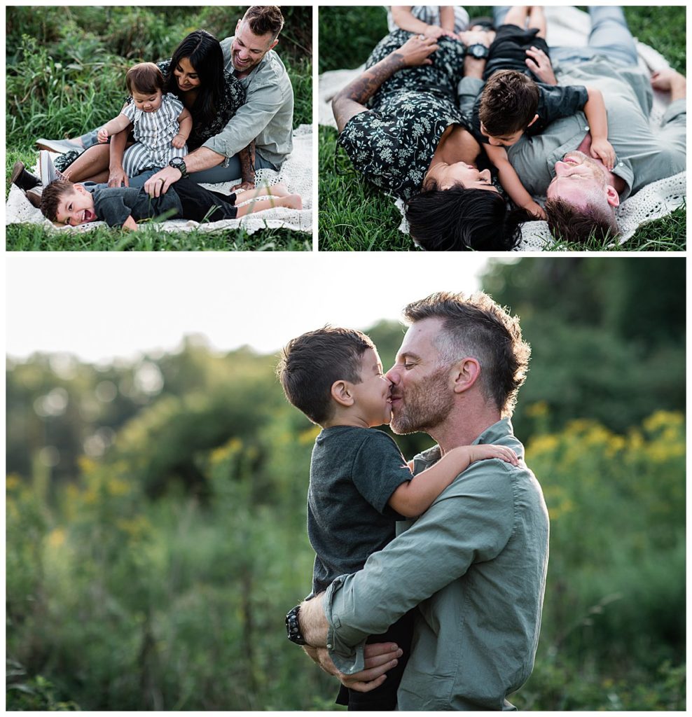 Outdoor Family Photography in Loch Raven, near Baltimore Maryland.  Nature Gardens