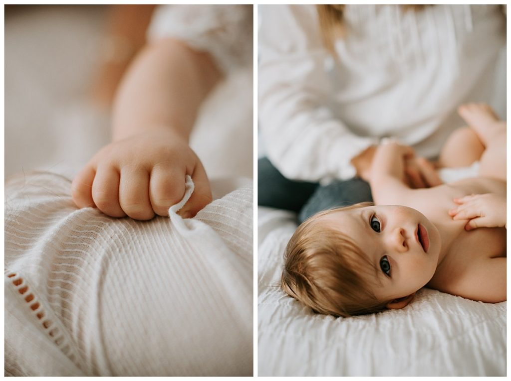 In-Home First Birthday Milestone Photography Session Baltimore Maryland Motherhood and Daughters