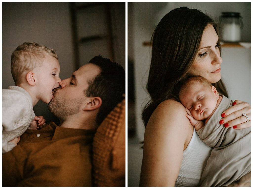 Family portraits newborn and toddler