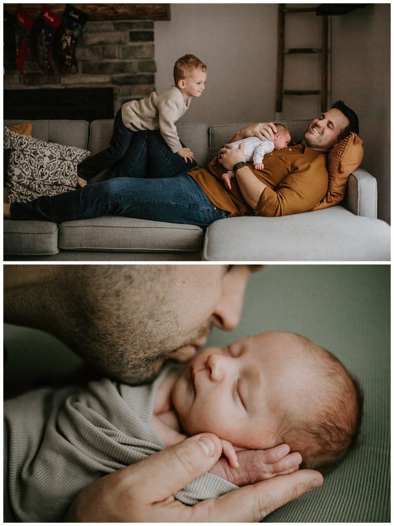 Family Newborn Photos with Toddler