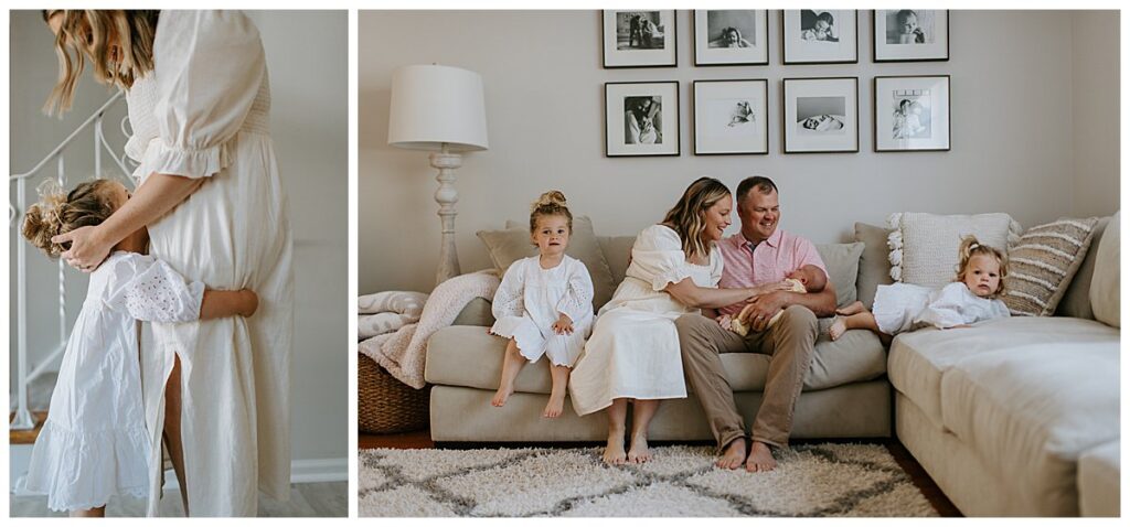 Philadelphia Newborn Photography at home with siblings