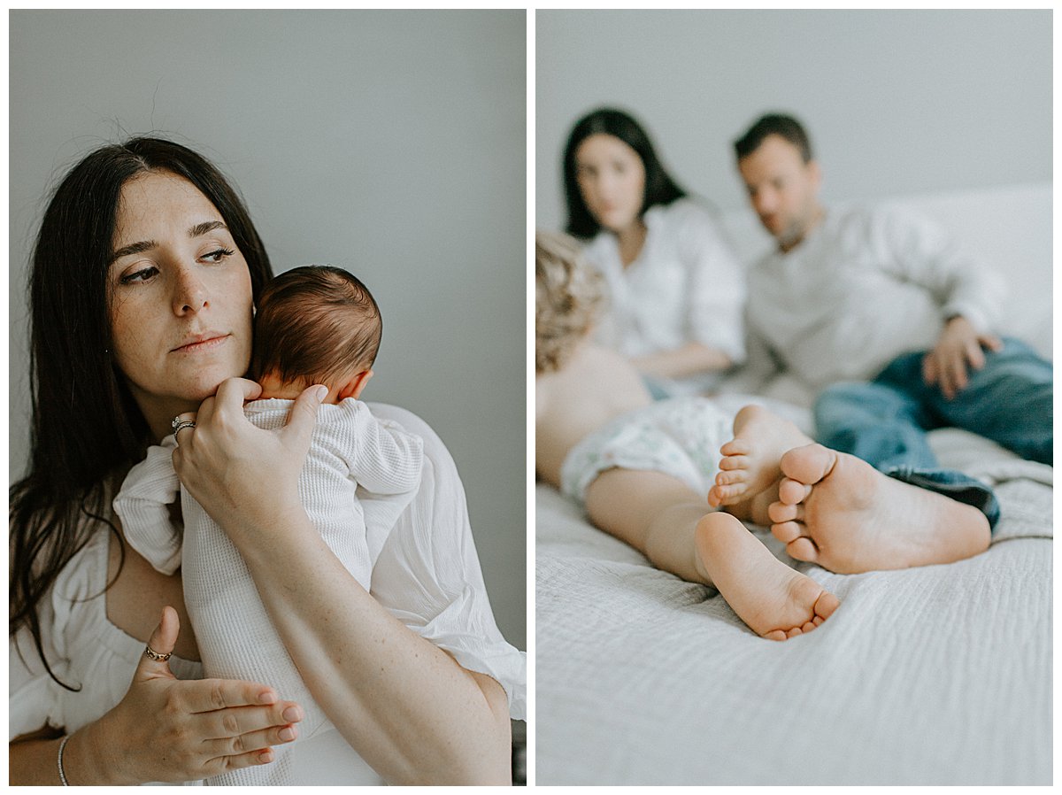 Natural Newborn Photography in home with Toddlers