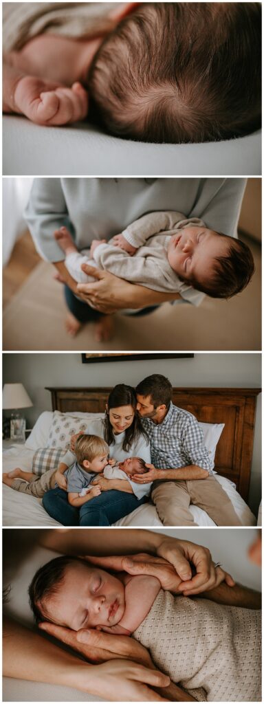 Newborn Sibling Photos at Home with Toddler