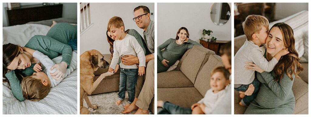 Fun Maternity Photos with a Toddler and Dog