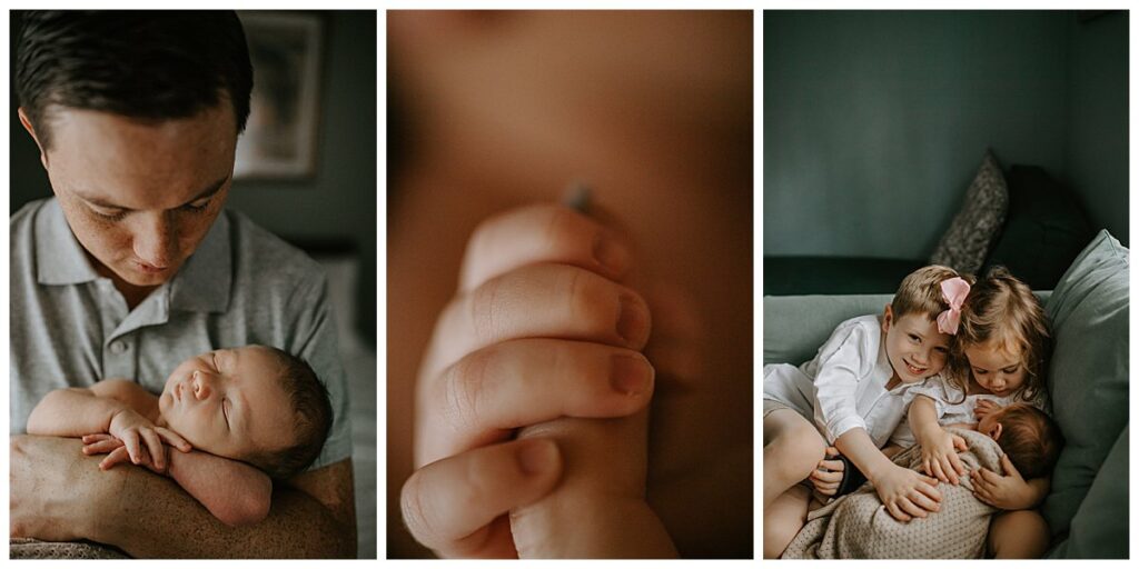 Candid family photos with newborn havertown PA