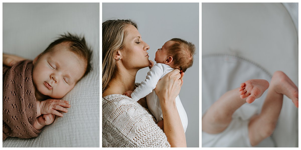 newborn poses with mother