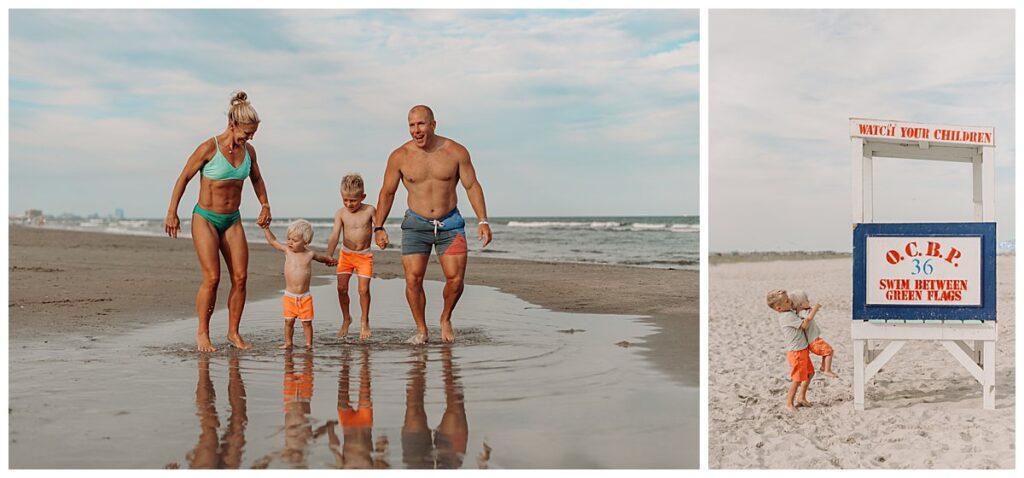 Family portraits at the beach Ocean City New Jersey
