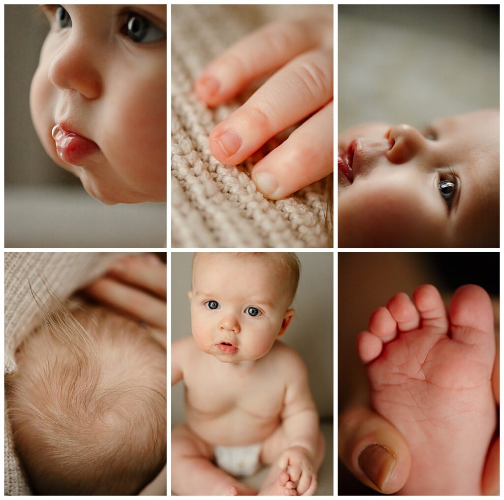 Details and macro closeups of a six month old baby Baby Photos in Your Home Fishtown Philadelphia PA