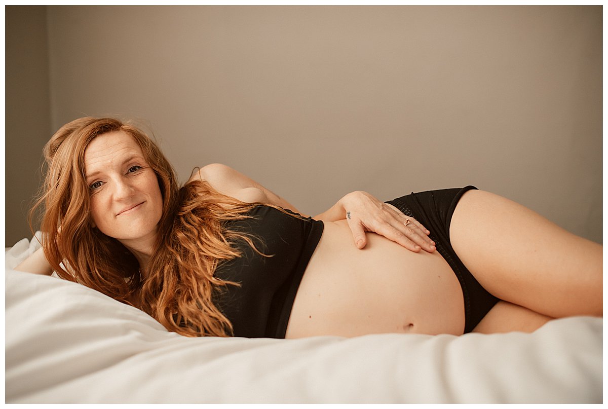 Maternity Photo in your own bedroom