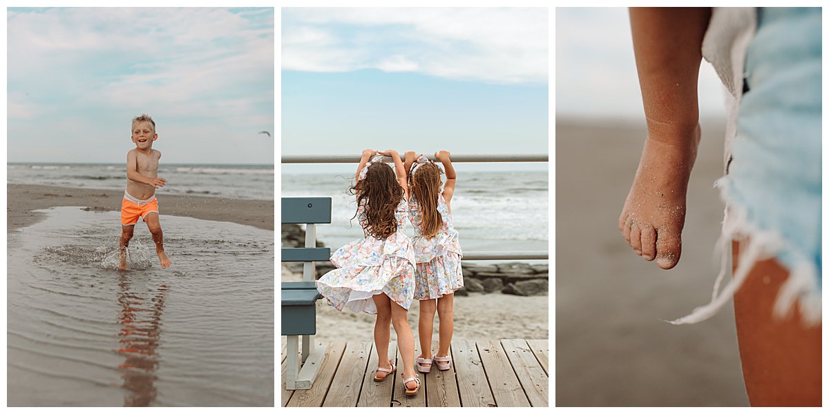 Fun family photos at the shore