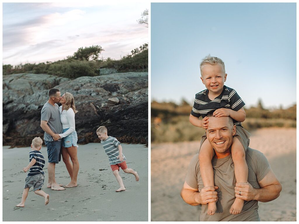 Playing on the beach for your playful and fun family pics