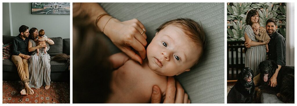 Newborn Boy Photographs in nursery and Fishtown Home
