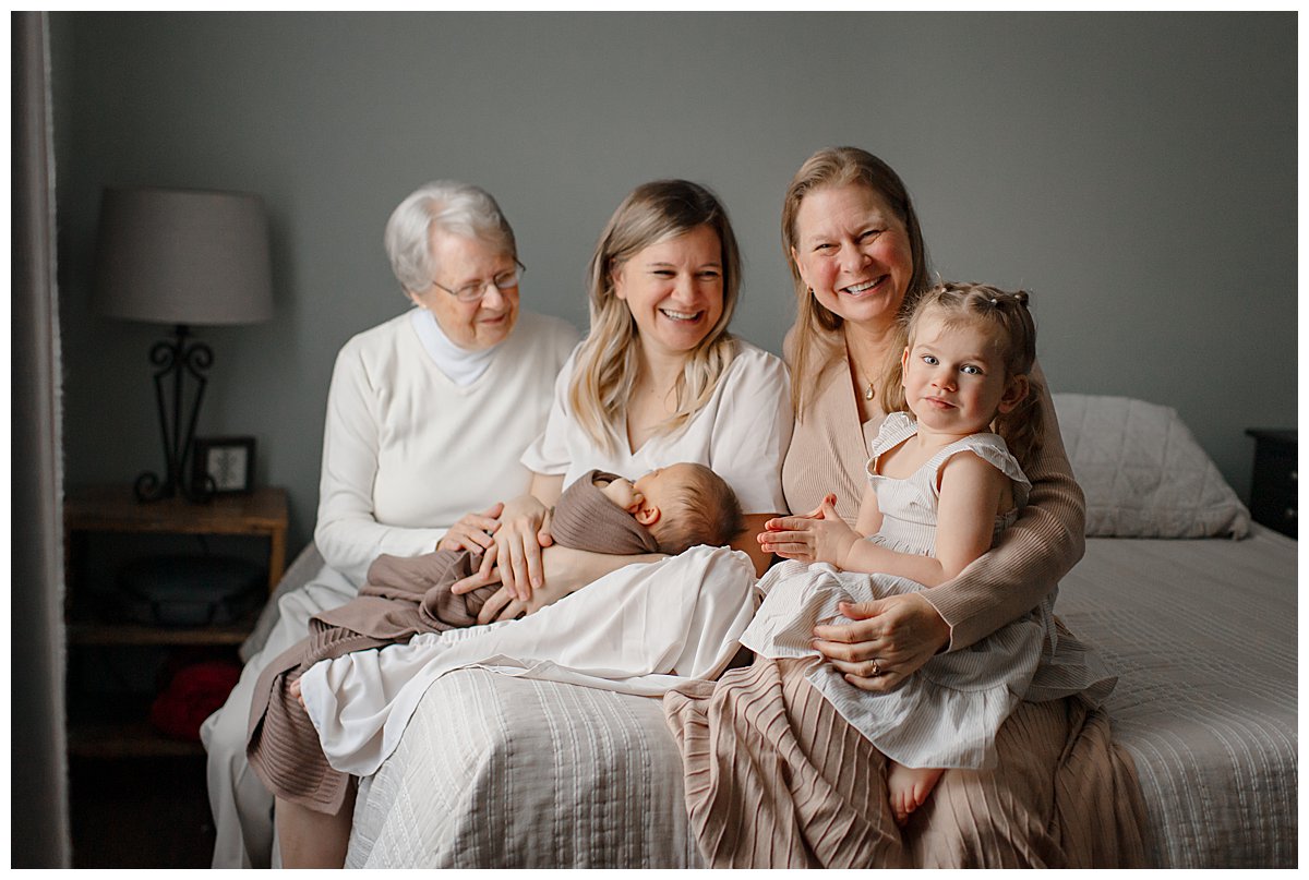 Newborn Photography with Extended Family